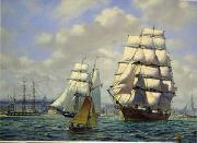 unknow artist Seascape, boats, ships and warships. 54 oil on canvas